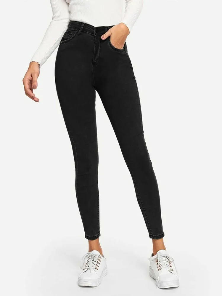 Füme Dar Paça Likralı Kot Pantolon Skinny Jean